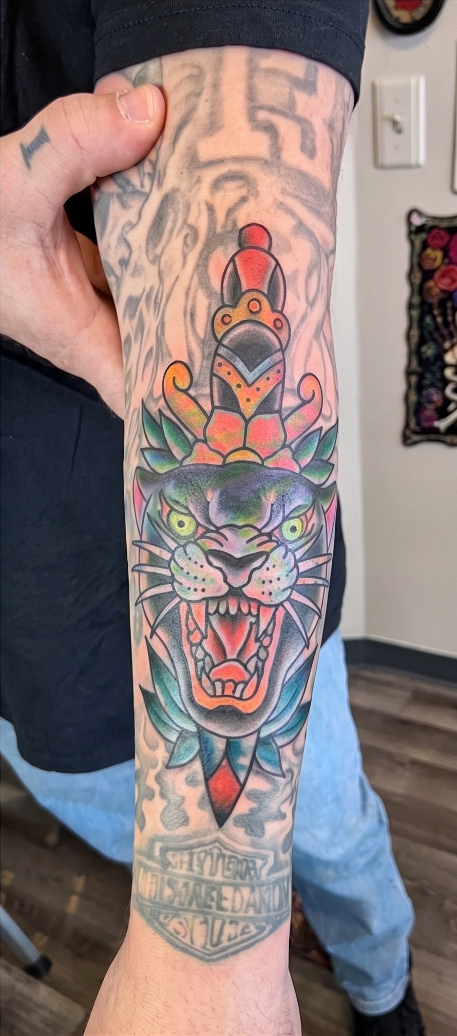 Full tattoo after the Alley Cat Ink cover-up