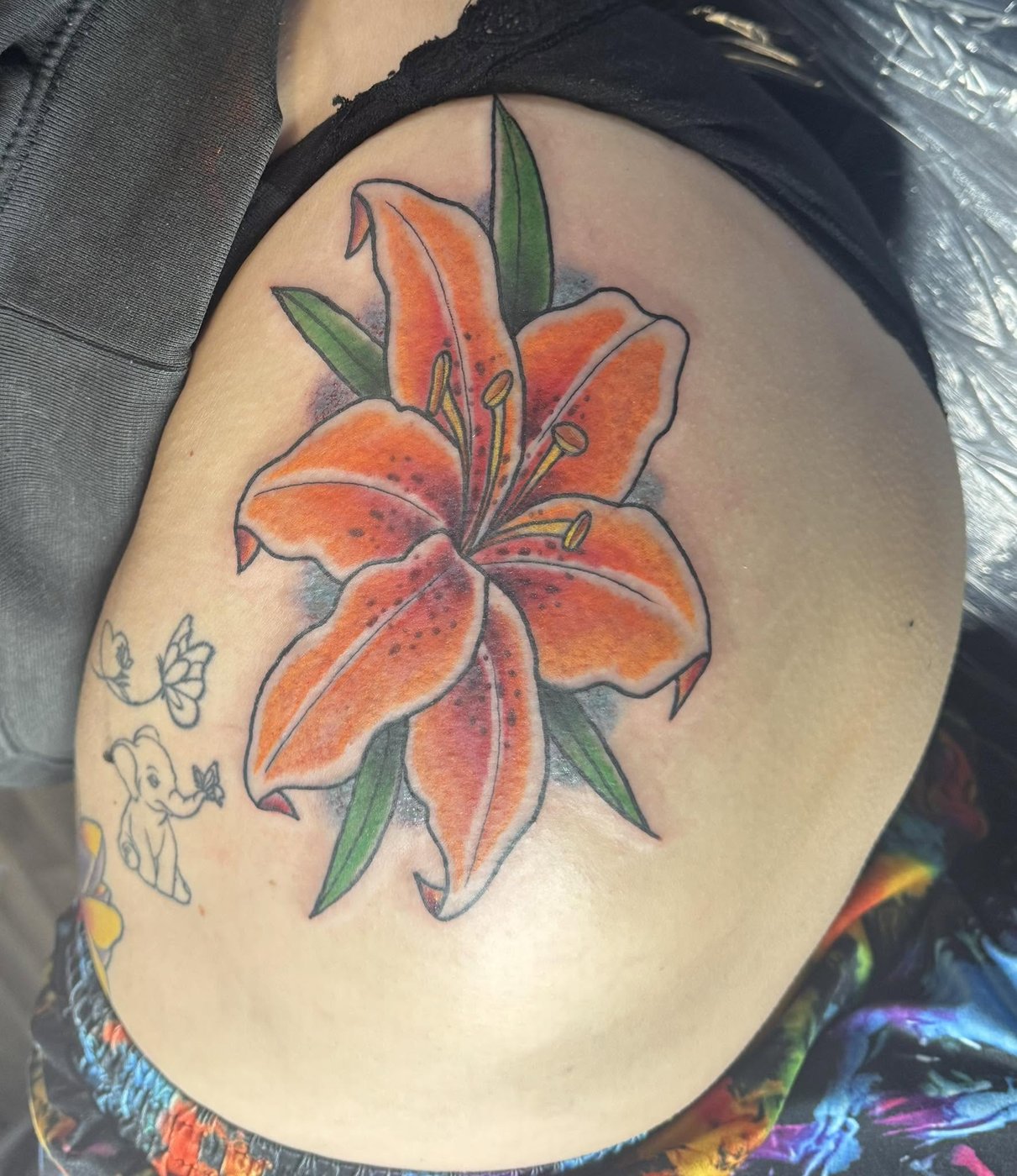 Marlin tattoo in progress
